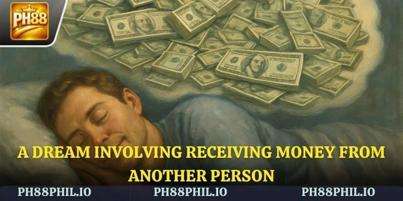Dreaming of receiving money from someone else signals that good fortune is coming
