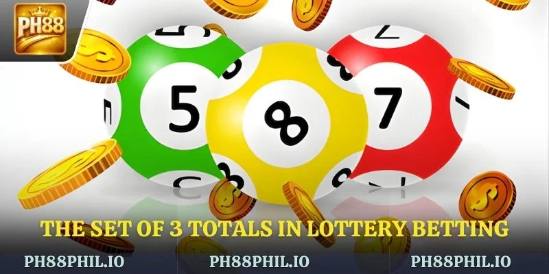 The set of 3 totals in lottery betting